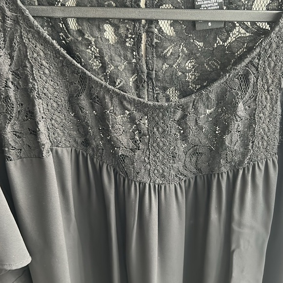 Torrid Black Lace Chiffon Flowy Top Short Sleeves Blouse Size 5X - Picture 12 of 15